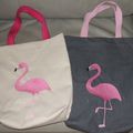 Tote bag flamant rose