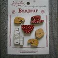 Boutons bois petit bonheur du Jour