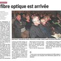 PAYS DU SAINTOIS : LA FIBRE OPTIQUE EST ARRIVEE  (Est Républicain)