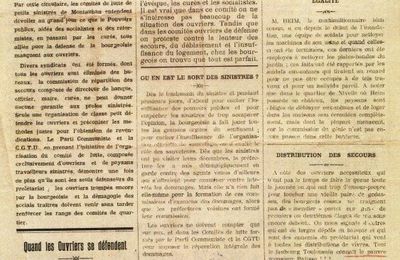 Le PC et les inondations de 1930 à Montauban