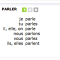La conjugaison du verbe parler 