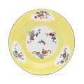 A fine Meissen yellow-ground plate from the "Yellow Hunting" service, circa 1730