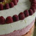 Gateau framboise et fruits exotiques