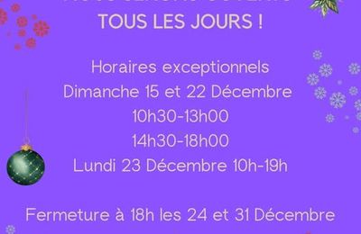 A PARTIR DE CE LUNDI 9 DECEMBRE...