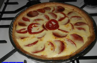 Tarte Tomate-Saucisse.