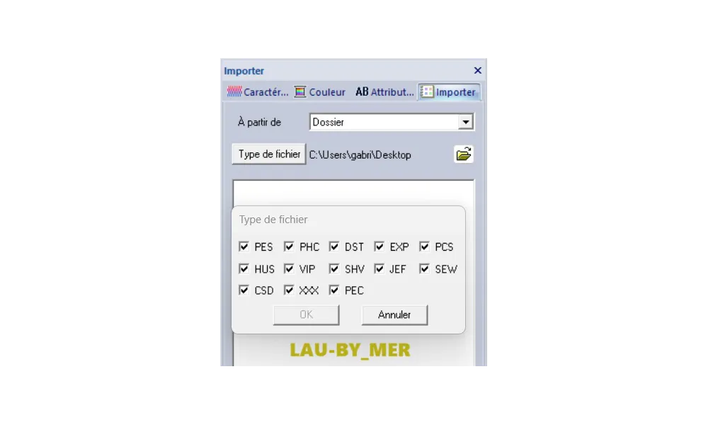 Les fichiers disponibles 