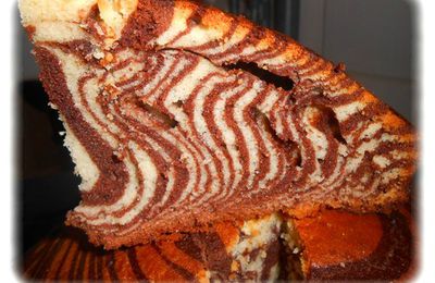 Gâteau zébré, tigré  ou zebra cake