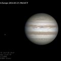 Jupiter et Europe - 13 mars 2014 19h16TU