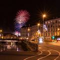 feu d'artifice au marché de noel