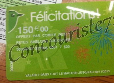 Bon d'achat de 150 €