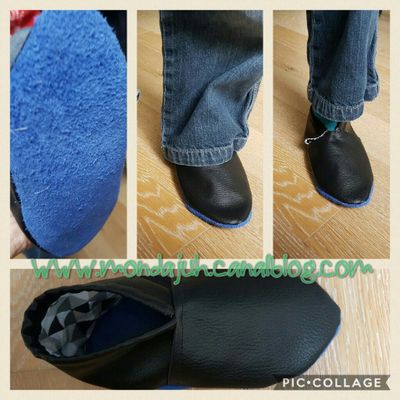 Les petits chaussons de cuir souple