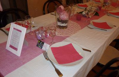 Table rose romantique
