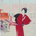 Toyohara Chikanobu 豊原 周延 . 1838 - 1912 . The Dolls Festival  . 1895