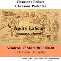 André Labeur - Vendredi 17 mars 20h30 - Caveau