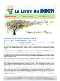 Dernier numéro de la Lettre du Délégué