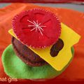 felt food : hamburger en feutrine