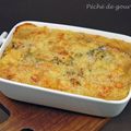 Parmentier de poulet aux poires et au roquefort