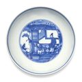 A blue and white saucer, Yongzheng mark and period (1723-1735)