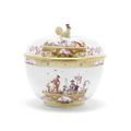 A rare Meissen large circular tureen and cover, circa 1735