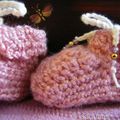 au crochet: Chaussons et perles ...