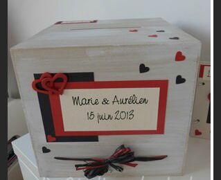 urne de mariage "marie et aurelien"