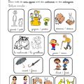 Vocabulaire : les contraires