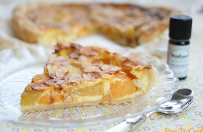 Tarte zen abricot-mangue et huile essentielle de petit grain bigarade {recette pique-nique, fête des voisins}