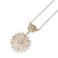 18 karat two-color gold and diamond pendant-necklace, Buccellati, Italy