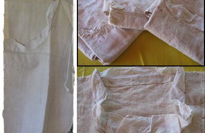 VIDO GARDO RAUBO : deux chemise à "Listo" authentiques pour costume de paysanne