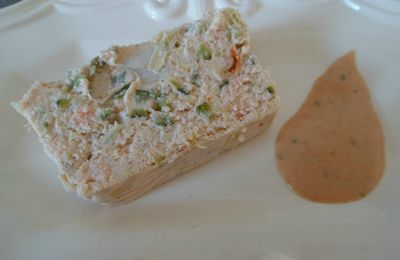 Terrine de saumon et de st jacques aux courgettes