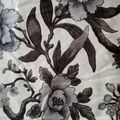 15.311 Tissu ancien romanex de boussac fleuri tons gris