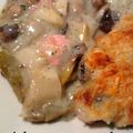 Gratin de chicons-champignons-jambon