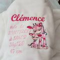 petite couverture personnalisée pour bébé Clémence 