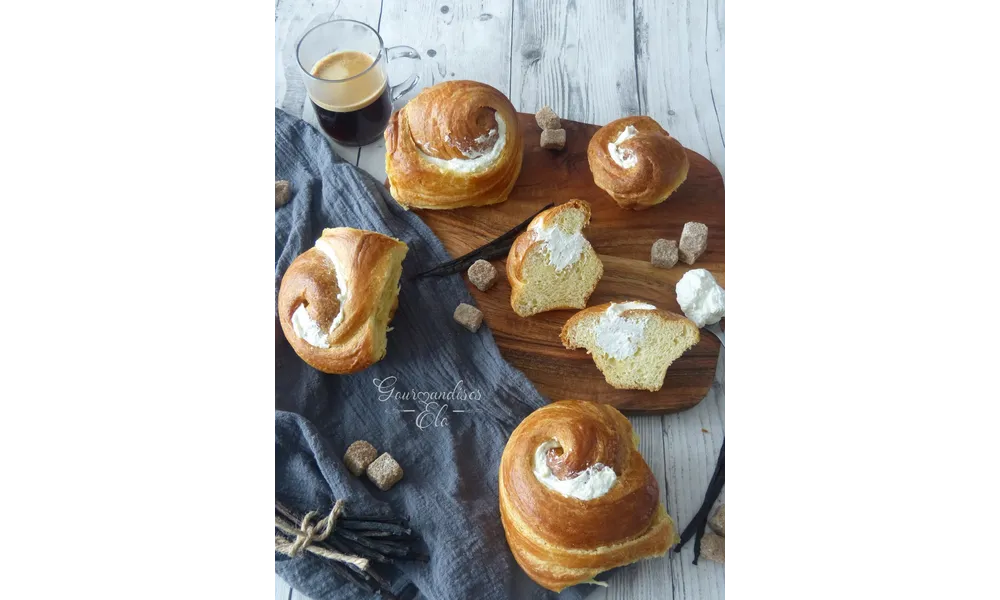Brioche feuilletée à la crème vanille