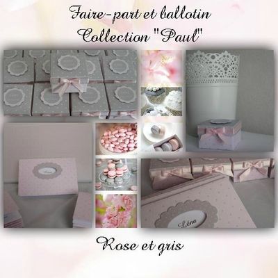 Faire-part et ballotins - Collection "Paul"