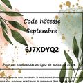 Code hôtesse septembre 