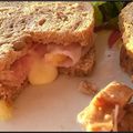 Croque monsieur jambon blanc-reblochon et jambon cru-Saint Nectaire