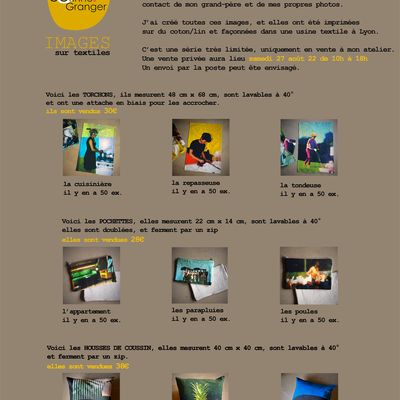 COLLECTION TEXTILE : MODELES ET PRIX