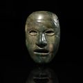 A rare Aztec green stone mask of a dignitary, Mexico, Post- Classic Period, 1325-1521 BC