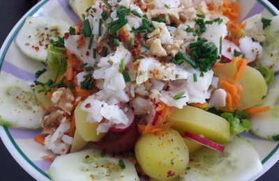 SALADE DE CABILLAUD DE FIN D' ÉTÉ