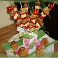 Brochettes et mini kouglopfs