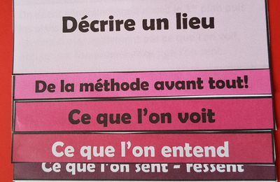 Outil d'aide à l'écriture / production écrite / rédaction - Décrire un lieu