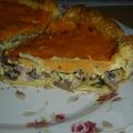 Quiche à la mimolette et aux champignons de Paris