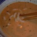 Soupe de nouilles Udon tomates/coco