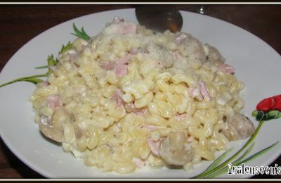 Risotto de coquilettes au jambon