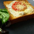CROQUE-MONSIEUR Jambon Cru Mozzarella Chèvre Tomate