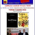 PASEO Y TOROS sur RCB : TOROS Y CAMPO 2022 - REDIFFUSION