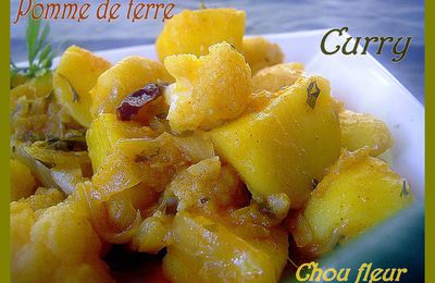 Curry de Pommes de terre et chou-Fleur 