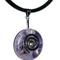 Pendentif Pi AMETHYSTE 17 D.30mm - Support ARGENTE 