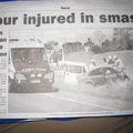 Les deux articles de journal de notre accident !